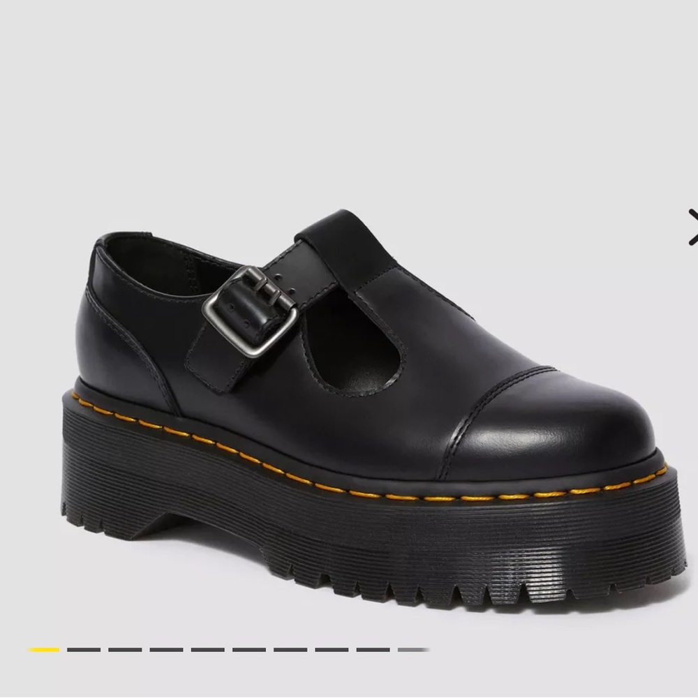 Dr Martens Bethan polished black leather doc marten Mary Jane’s smooth platform